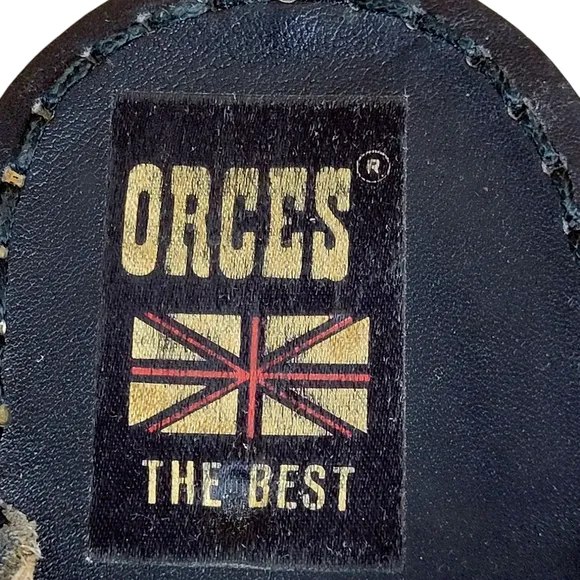 True Vintage 1960s 70s Ocres UK Black Studded Leather Wood Heel Clogs Mules