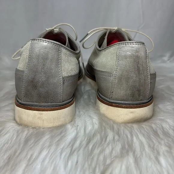 Tsubo Ash Grey Leather/Tan Suede Oxfords S/N 8357 Sz  10.5