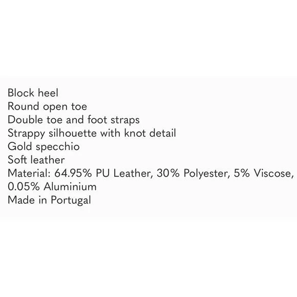 TUCKERNUCK Gold Sonia Heels  NWT Size 9.5