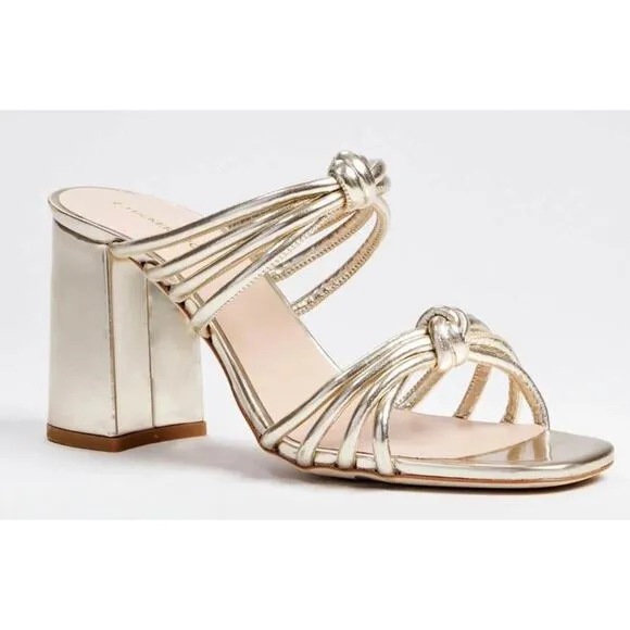 TUCKERNUCK Gold Sonia Heels  NWT Size 9.5