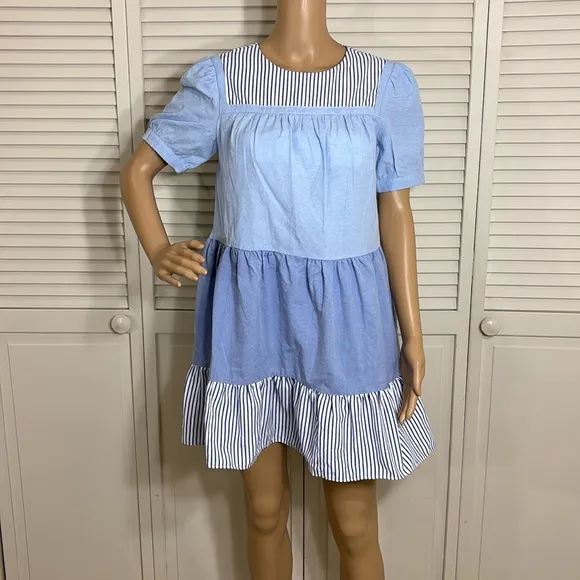 Tuckernuck Pomander Place Quinn Tier Mini Swing Dress XS