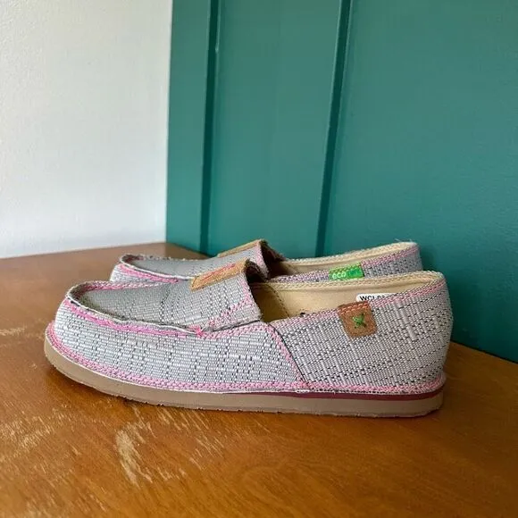 Twist X Women’s Breast Cancer Awareness Grey and Pink EcoTWX Slip on Casual Shoe