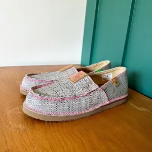 Twist X Women’s Breast Cancer Awareness Grey and Pink EcoTWX Slip on Casual Shoe
