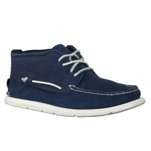 UGG Blue White Leather Beach Moc Chukka Moccasin  Men’s Boat Shoes