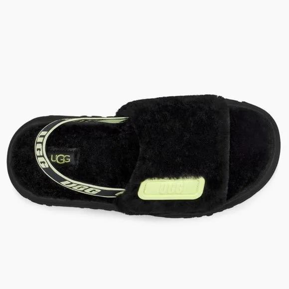 UGG Disco Slides in Black/Pollen