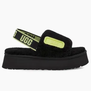 UGG Disco Slides in Black/Pollen