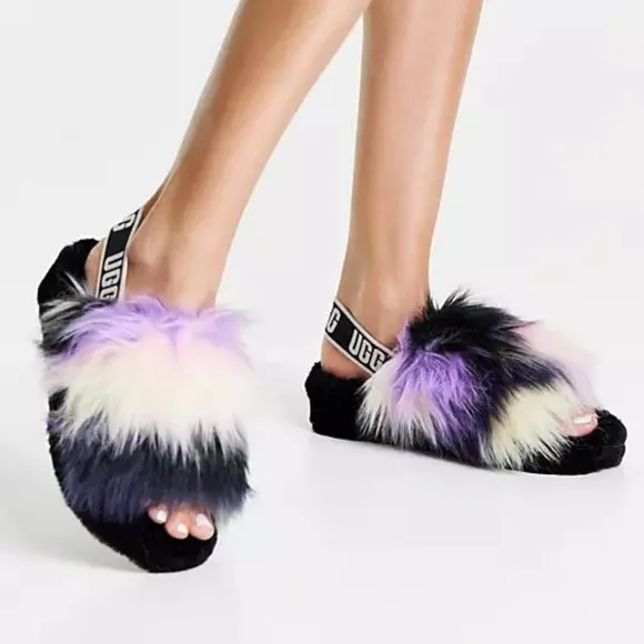 UGG Fluff Yeah Slides in Magnolia Tie Dye