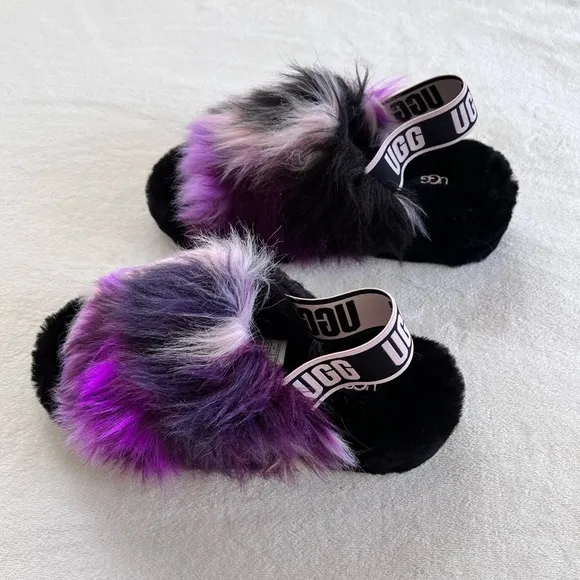 UGG Fluff Yeah Slides in Magnolia Tie Dye