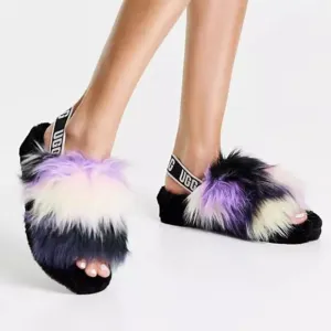 UGG Fluff Yeah Slides in Magnolia Tie Dye