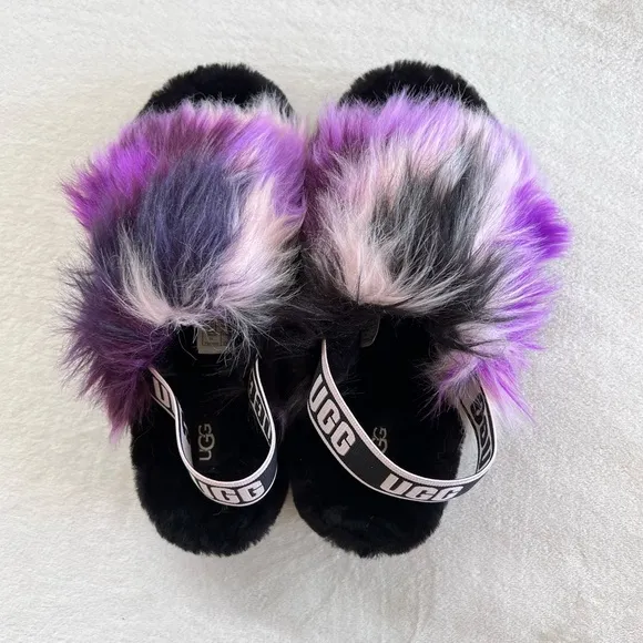 UGG Fluff Yeah Slides in Magnolia Tie Dye
