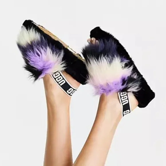 UGG Fluff Yeah Slides in Magnolia Tie Dye