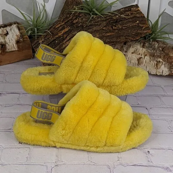 UGG Fluff Yeah Slides - Yellow