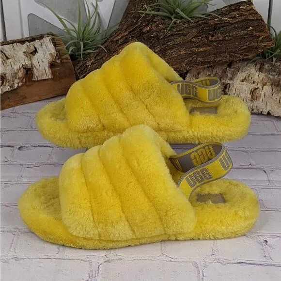 UGG Fluff Yeah Slides - Yellow