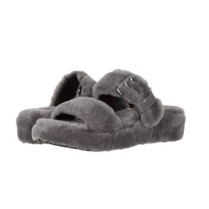 UGG Fuzz Yeah Slides in Charcoal