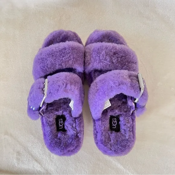 UGG Fuzz Yeah Slides in Violet Bloom