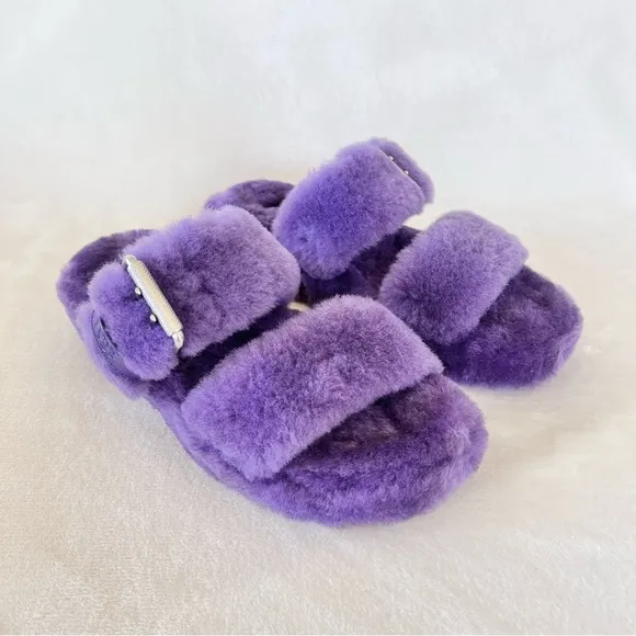 UGG Fuzz Yeah Slides in Violet Bloom
