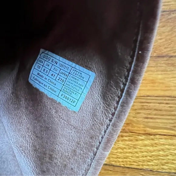 UGG Natalee Tan Platform Wood   Suede Mule Clogs