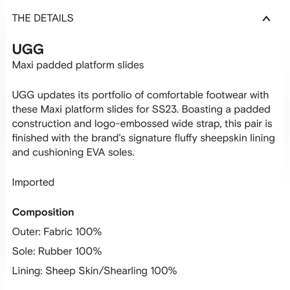 UGG NEW NWOB MAXI PADDED PLATFORM SLIDES