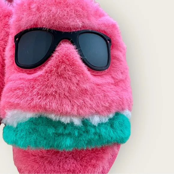 Ugg New Plush Girl’s Watermelon Sandals Size:10 (little Kid)  Pink Fluff Yeah