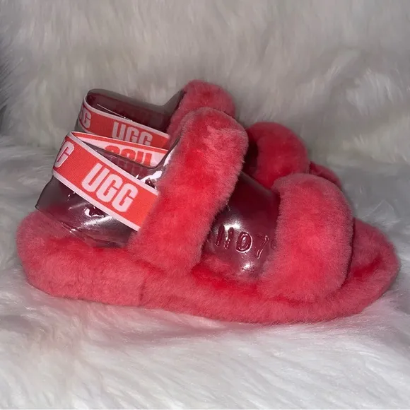UGG OH YEAH Slides size 9 strawberry sorbet