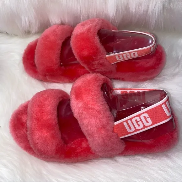UGG OH YEAH Slides size 9 strawberry sorbet