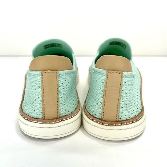 UGG “SAMMY” MINT/GREEN KNIT BREATHABLE LIGHTWEIGHT SLIP-ON SNEAKER