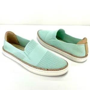 UGG “SAMMY” MINT/GREEN KNIT BREATHABLE LIGHTWEIGHT SLIP-ON SNEAKER