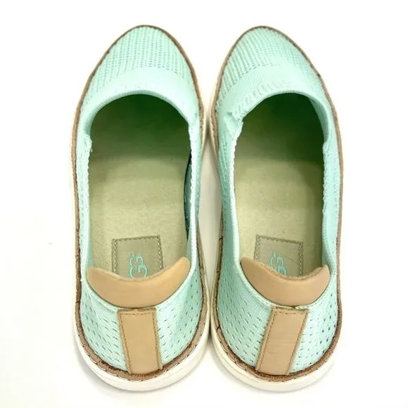 UGG “SAMMY” MINT/GREEN KNIT BREATHABLE LIGHTWEIGHT SLIP-ON SNEAKER