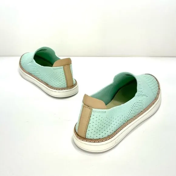 UGG “SAMMY” MINT/GREEN KNIT BREATHABLE LIGHTWEIGHT SLIP-ON SNEAKER