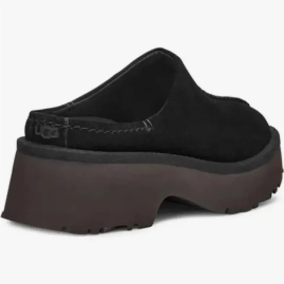 UGG Women's New Heights Clog in Black Suede  Sz: 9