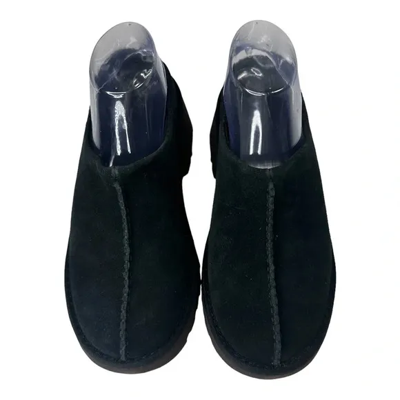 UGG Women's New Heights Clog in Black Suede  Sz: 9