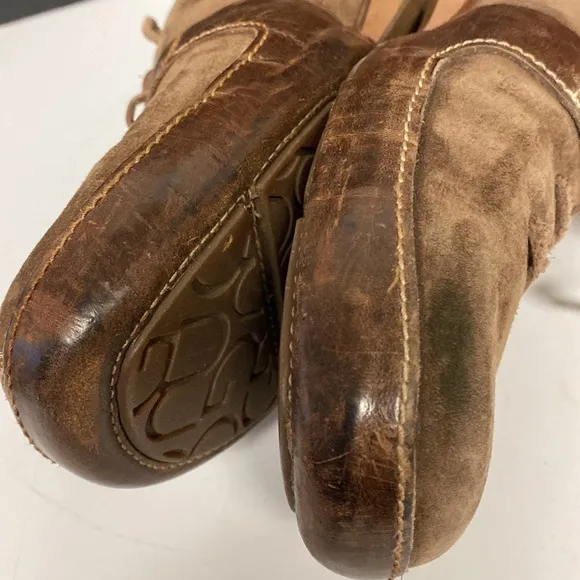 UGG Wyatt Track Brown Suede Lace Up Oxford Shoes Size 13