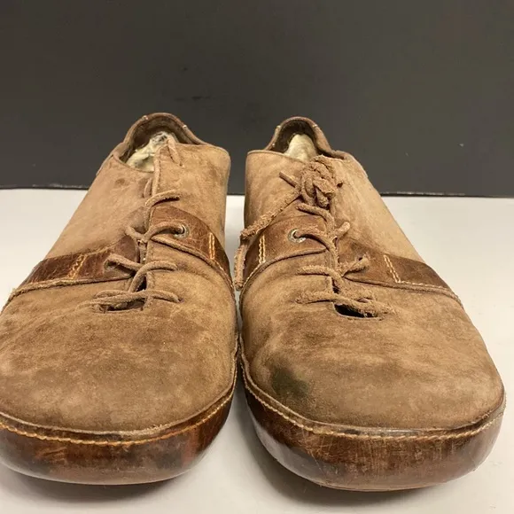 UGG Wyatt Track Brown Suede Lace Up Oxford Shoes Size 13