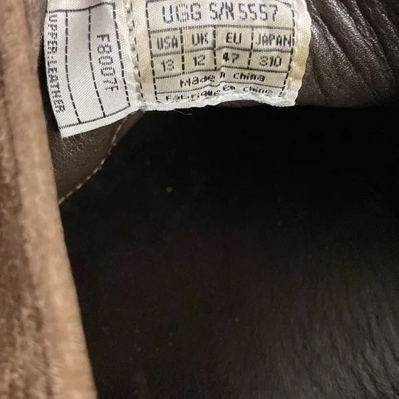 UGG Wyatt Track Brown Suede Lace Up Oxford Shoes Size 13