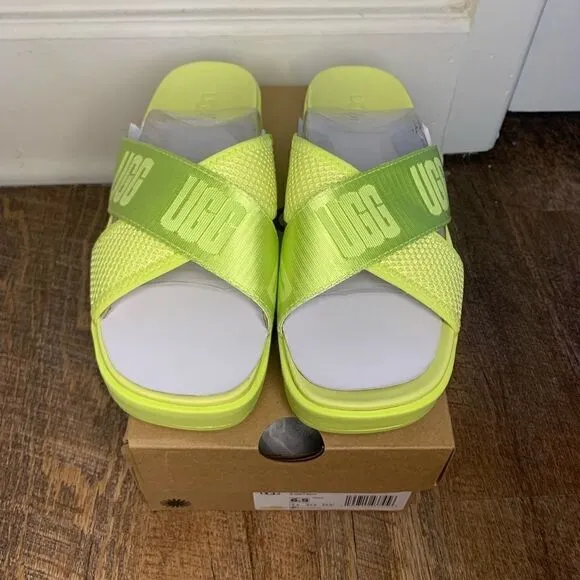 UGG Emily Mesh Slide Pollen Sandals Size 6.5