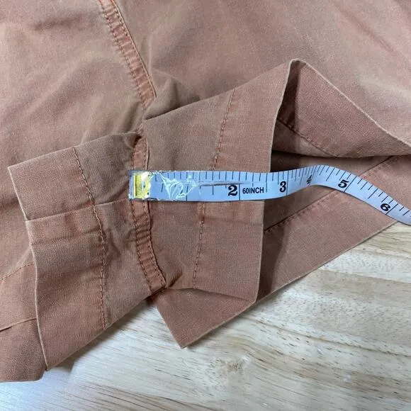 Ulla Johnson NWT Riley Shorts in Terracotta Size 10 Canvas Pleated Pockets Flaps