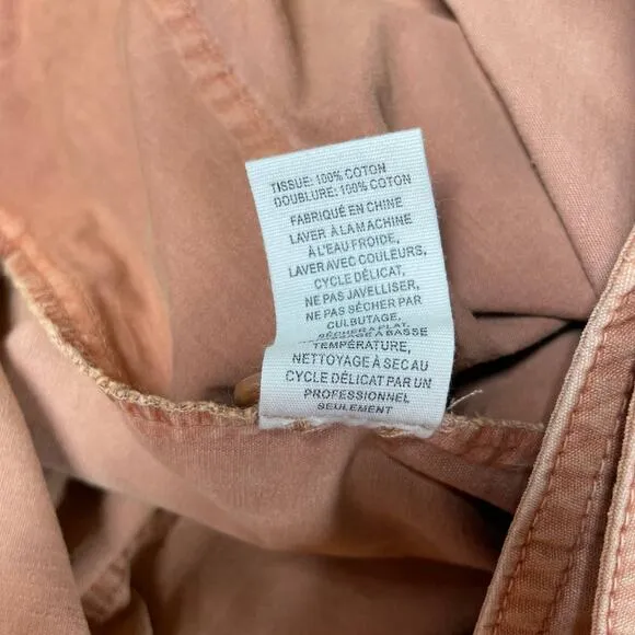 Ulla Johnson NWT Riley Shorts in Terracotta Size 10 Canvas Pleated Pockets Flaps