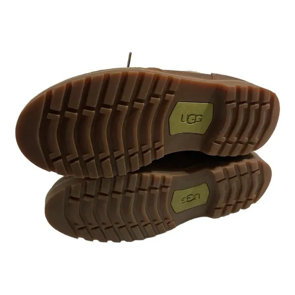 Unisex UGG Boots Kids 6 Brown Orin Wool Cuff Lace Up Ankle Bootie Casual