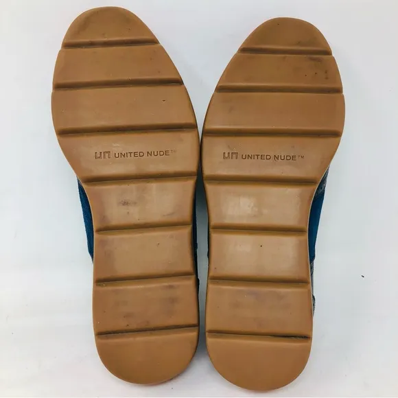United Nude Navy Leather Oxfords