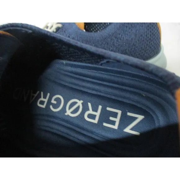 USED Cole Haan Mens 2.ZERØGRAND Wingtip Oxford,blue stitchlite-cloud blue-Sz10.5