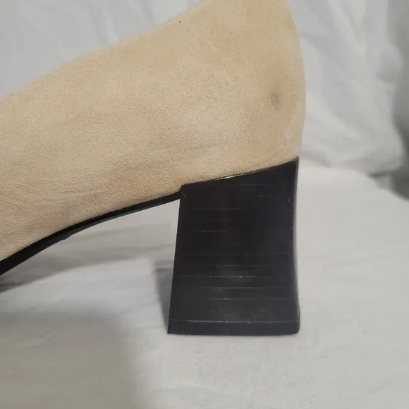 Vagabond Altea Heel Safari and Black Suede Patent Leather Block Heel Size 8.5