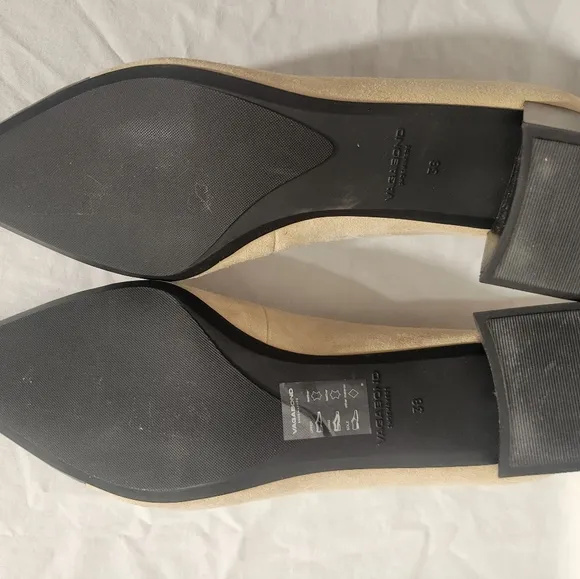 Vagabond Altea Heel Safari and Black Suede Patent Leather Block Heel Size 8.5