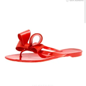 VALENTINO Red Bow Jelly Sandals Size 38