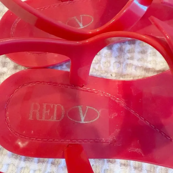 VALENTINO Red Bow Jelly Sandals Size 38