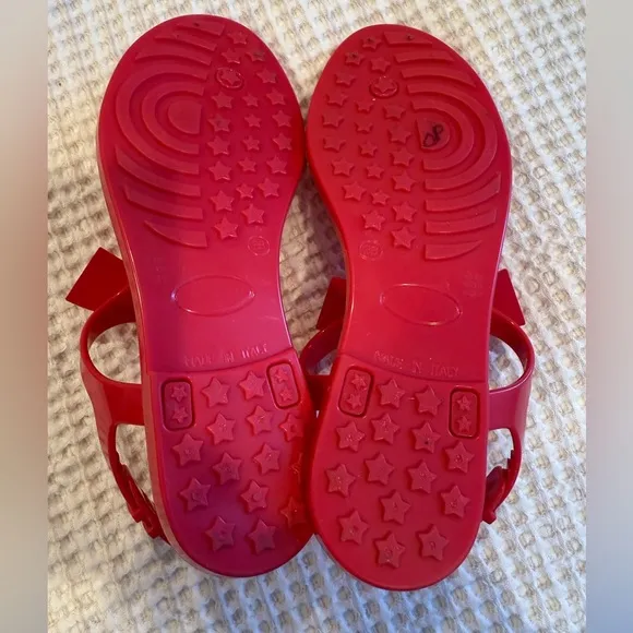 VALENTINO Red Bow Jelly Sandals Size 38