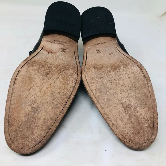 Valuni Brown Pebbled Leather Buckled Strap Oxfords