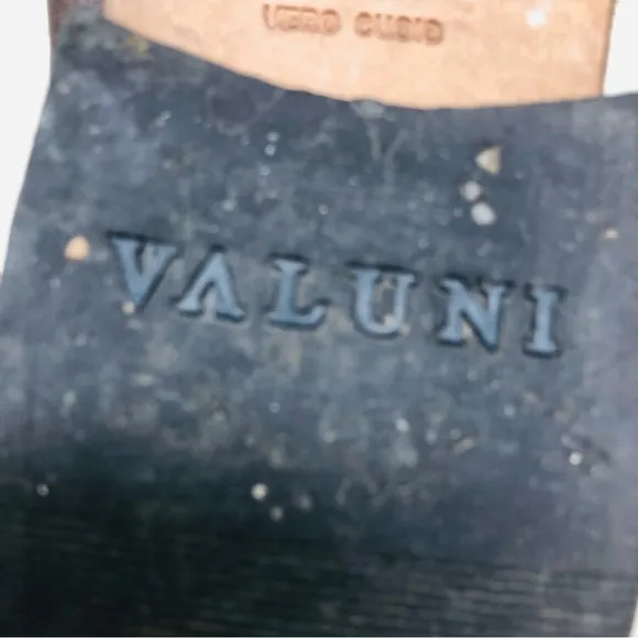 Valuni Brown Pebbled Leather Buckled Strap Oxfords