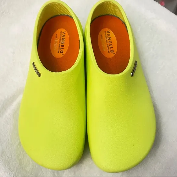 Vangelo Professional Footwear Carlisle Neon Clogs Unisex L15 M13 Slip Resistant