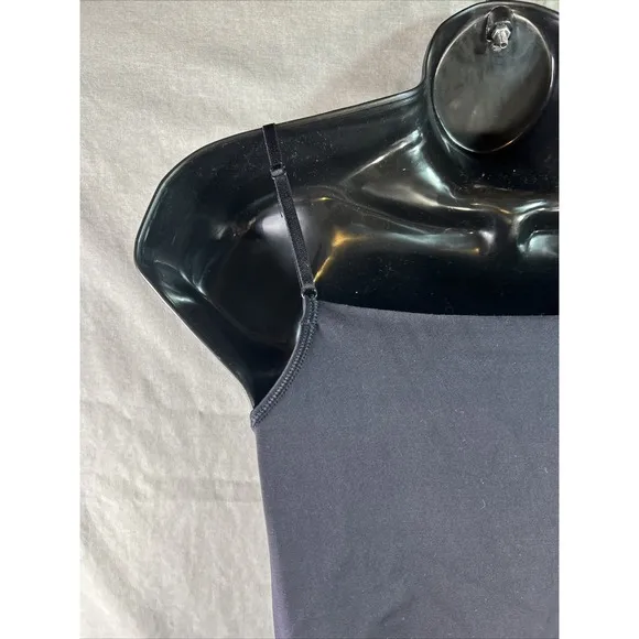 Vanity Fair MIDNIGHT BLACK Sleek Smooth Full Slip Shapewear Adjustable Large