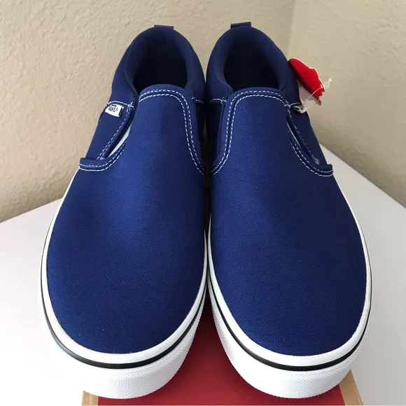 VANS Asher ROYAL BLUE Slip-on Shoes Boys or Girls OFF THE WALL